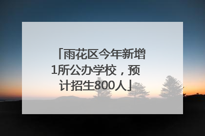雨花区今年新增1所公办学校，预计招生800人