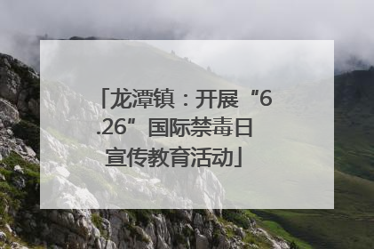 龙潭镇：开展“6.26”国际禁毒日宣传教育活动