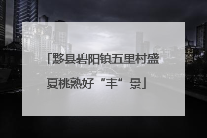 黟县碧阳镇五里村盛夏桃熟好“丰”景