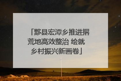 黟县宏潭乡推进撂荒地高效整治 绘就乡村振兴新画卷