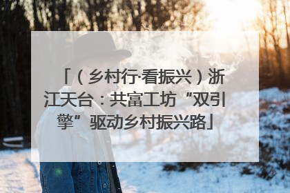 （乡村行·看振兴）浙江天台：共富工坊“双引擎”驱动乡村振兴路