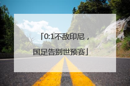 0:1不敌印尼，国足告别世预赛