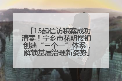 15起信访积案成功清零！宁乡市花明楼镇创建“三个一”体系，解锁基层治理新姿势