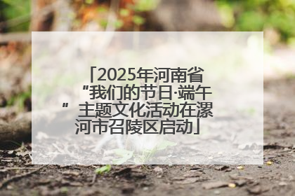 2025年河南省“我们的节日·端午”主题文化活动在漯河市召陵区启动