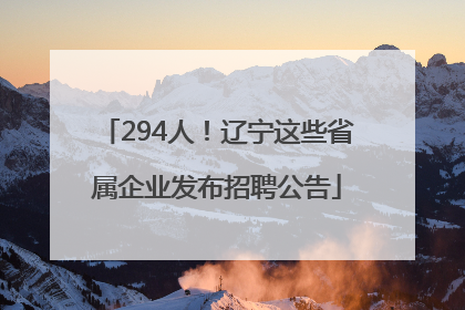 294人！辽宁这些省属企业发布招聘公告