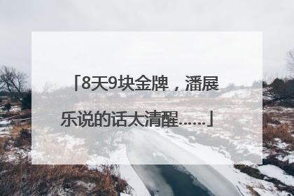8天9块金牌，潘展乐说的话太清醒……