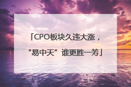 CPO板块久违大涨，“易中天”谁更胜一筹