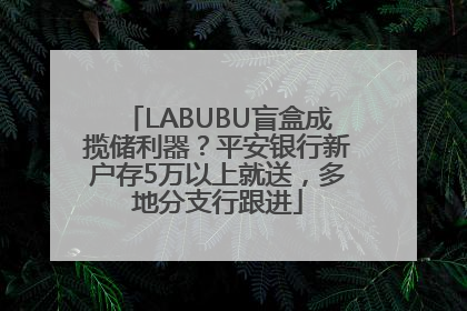 LABUBU盲盒成揽储利器？平安银行新户存5万以上就送，多地分支行跟进